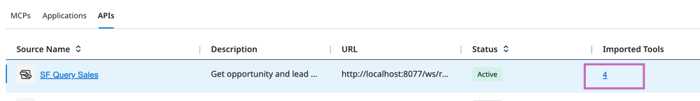 screenshot showing main Source screen list view