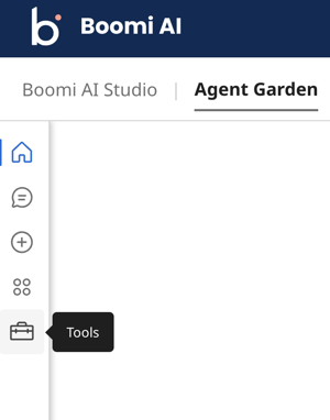 image show the Tools button location in the side menu