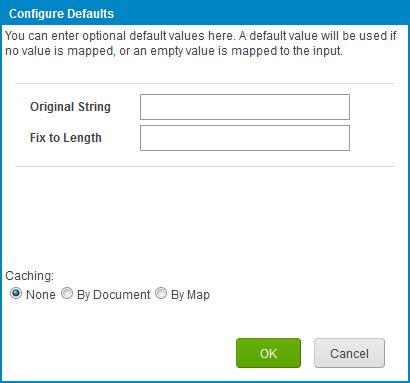 Configure Defaults dialog