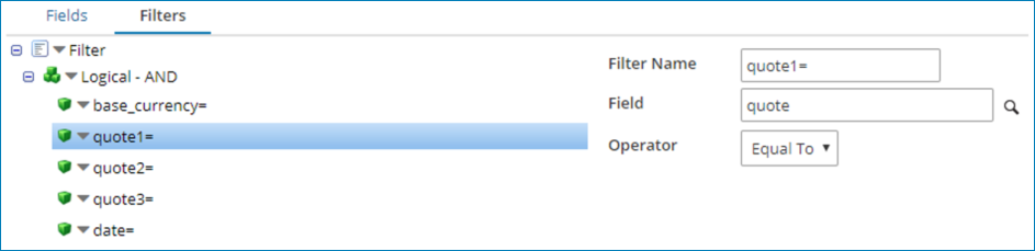 Sample filter for rates.
