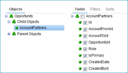 Object tree to select objects to import.