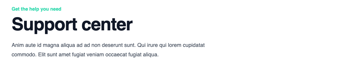 HeaderSections - SimpleWithEyebrow