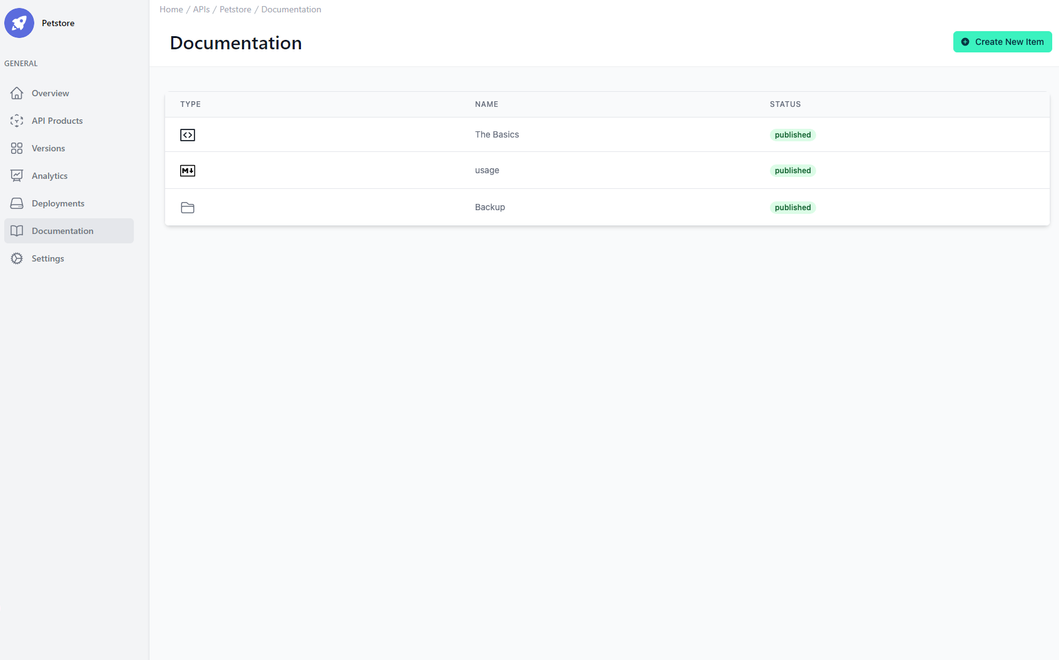 Administration Portal - APIs - Documentation of an API