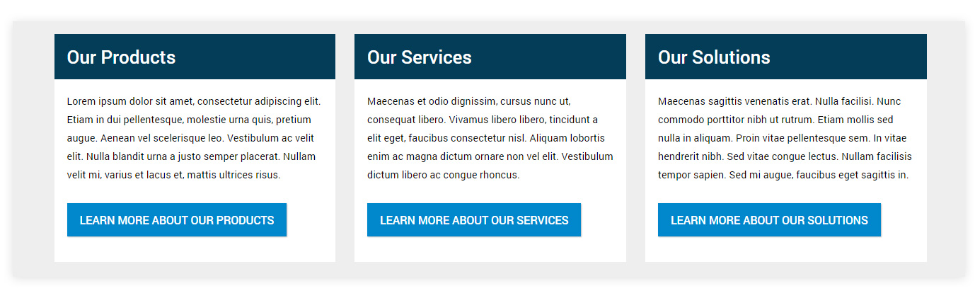 Customizing the highlighted content boxes