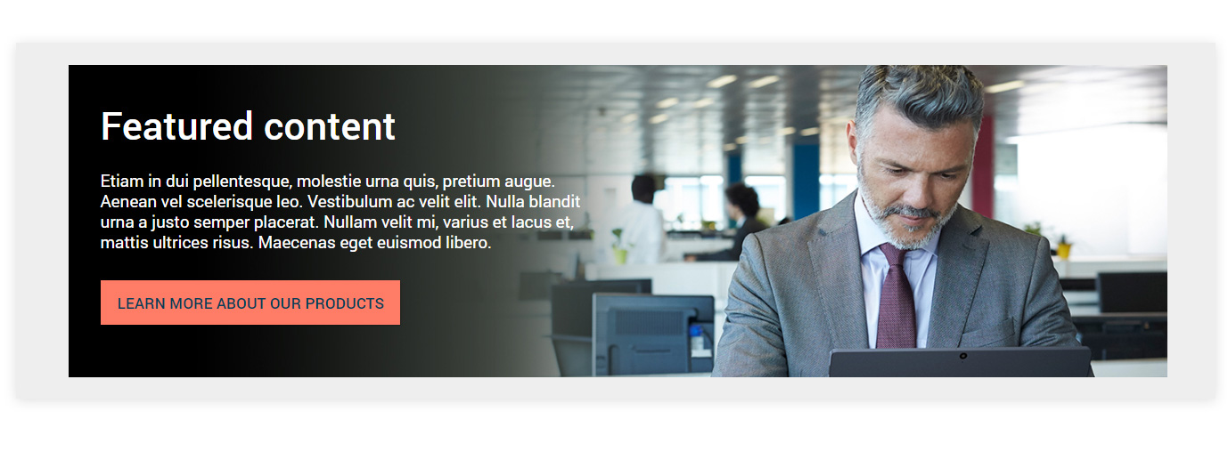 Customizing the featured content and applying a hero image