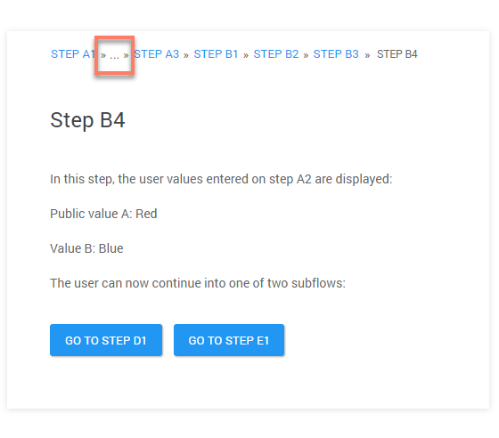 Historical navigation ellipsis