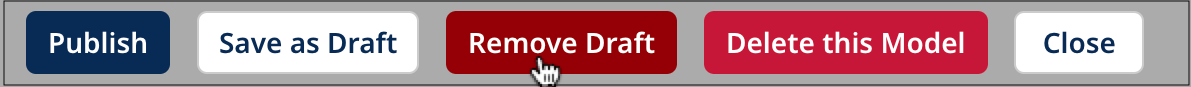 Clicking Remove Draft in a model page
